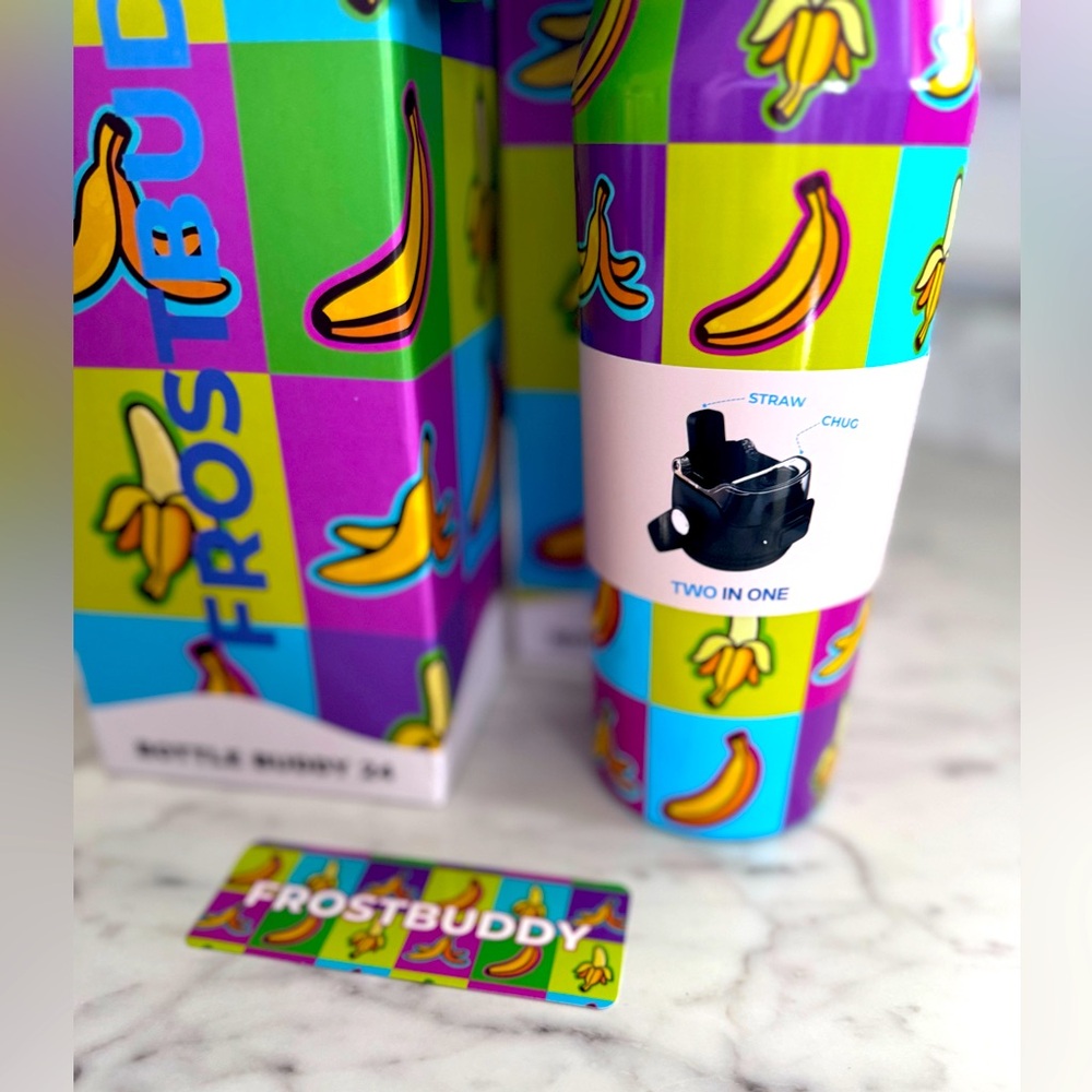 FrostBuddy Go Bananaz Insulated Tumbler Bottle Buddy 24oz PoP ArT LimitedEdit - Picture 11 of 16